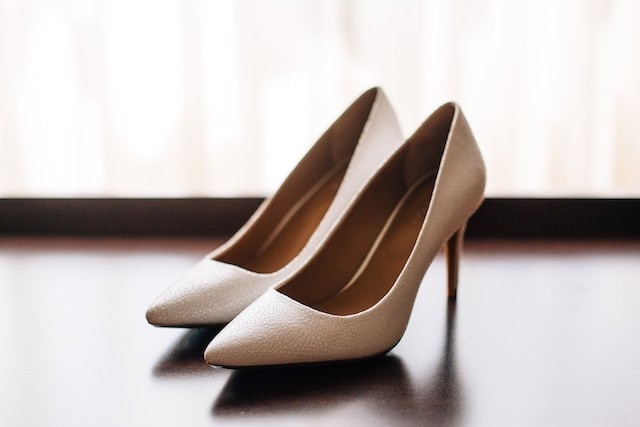 white stilletos